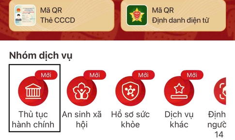 Chi tiết các thủ tục hành chính người dân có thể làm trên VNeID