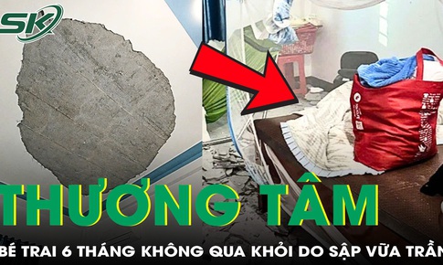 Đang ngủ trong màn, bé trai 6 tháng tuổi gặp nạn thương tâm vì trần nhà bong tróc