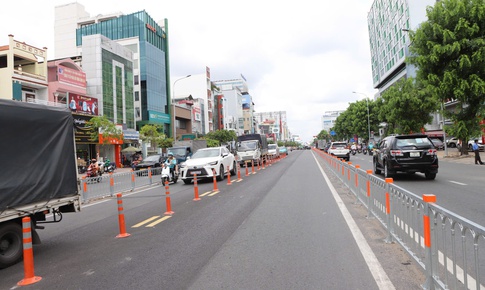 TPHCM thử nghiệm dải phân cách tự động để giảm ùn tắc cửa ngõ sân bay