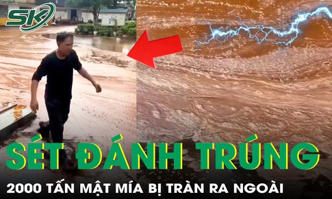 Sét đánh trúng nhà máy đường, 2.000 tấn mật mía tràn ra ngoài gây thiệt hại hàng tỷ đồng