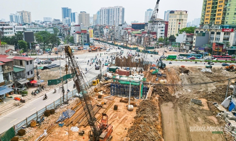 Cầu vượt Vành đai 1 dần thành hình, kỳ vọng giảm áp lực giao thông nội đô