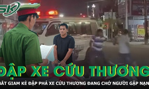 Bắt giam người đàn ông đập phá xe cứu thương đang chở người gặp nạn