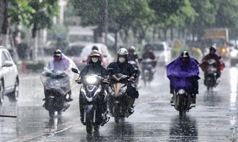 Không khí lạnh gây mưa dông mạnh ở nhiều khu vực Bắc Bộ