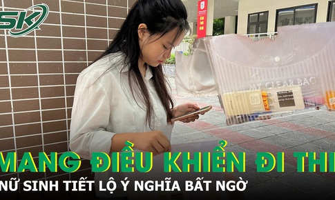 Nữ sinh mang điều khiển điều hòa đến điểm thi, tiết lộ ý nghĩa đặc biệt