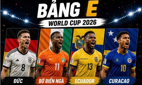 Lịch thi đấu World Cup 2026 bảng E: Đức, Ecuador, Bờ Biển Ngà, Curacao