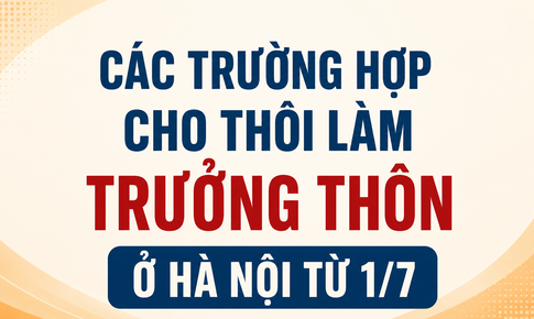 Hai trường hợp Trưởng thôn, Tổ trưởng tổ dân phố cho thôi nhiệm vụ tại Hà Nội từ 1/7