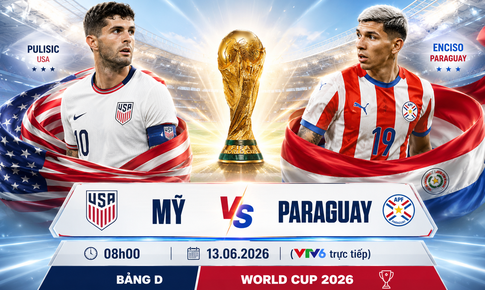 Kênh và link xem trực tiếp Mỹ đấu Paraguay - World Cup 2026 ngày 13/6