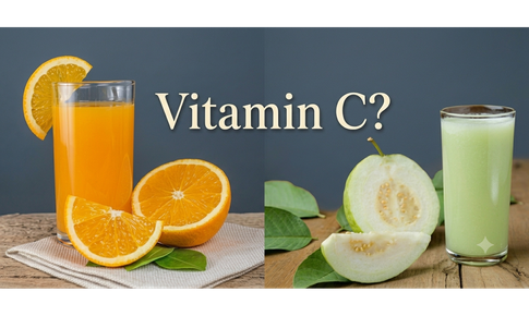 Nước ép ổi hay nước cam giàu vitamin C hơn?