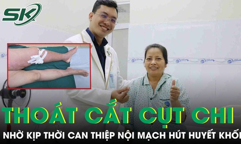 Thoát nguy cơ cắt cụt chi nhờ can thiệp nội mạch hút huyết khối 