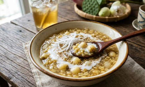 Chè đậu xanh hạt sen - món ăn thanh nhiệt, giải độc ngày hè