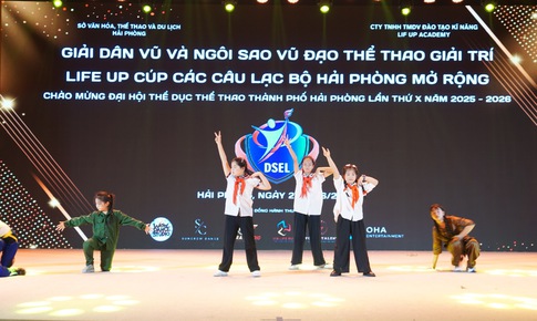 Hàng trăm VĐV nhí tranh tài tại cuộc thi ngôi sao vũ đạo thể thao