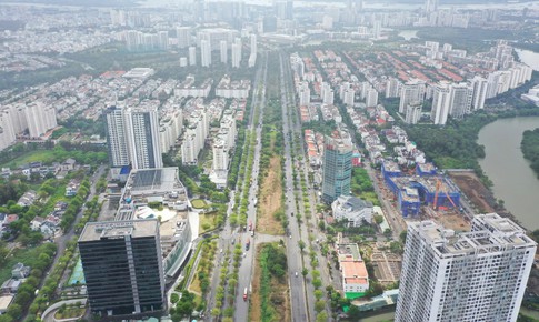 Toàn cảnh đại lộ Nguyễn Văn Linh trước đề xuất xây dựng đường trên cao
