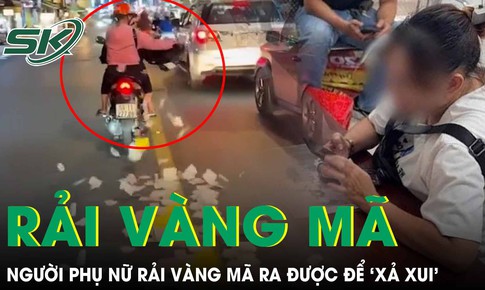 Người phụ nữ rải vàng mã ra đường để ‘xả xui’ bị công an mời làm việc