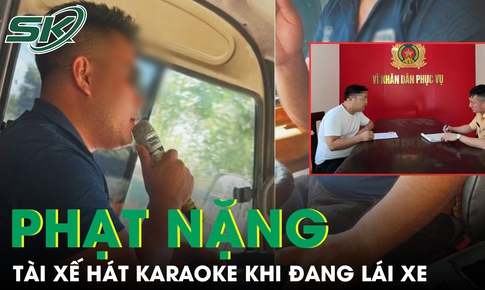 Phạt nặng tài xế vừa lái xe khách vừa hát karaoke ở Nghệ An