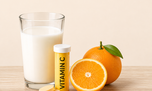 Uống vitamin C với sữa được không?