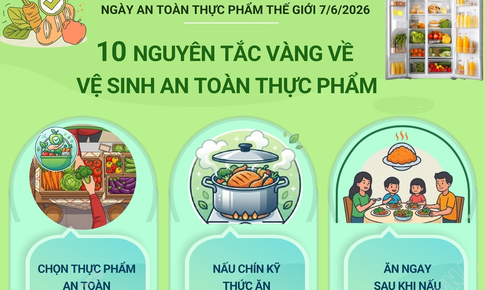 10 nguyên tắc vàng về vệ sinh an toàn thực phẩm