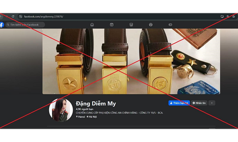 Xử lý đối tượng bán trái phép trang phục giống quân trang Công an trên Facebook 