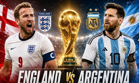 Kênh và link xem trực tiếp Anh vs Argentina - bán kết World Cup 2026 ngày 16/7