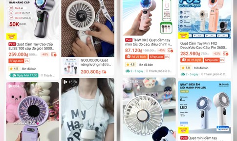 Nắng nóng kéo sức mua quạt mini cầm tay tăng mạnh