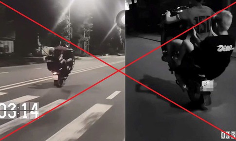 Tịch thu phương tiện, phạt tiền thanh niên 'bốc đầu' xe máy để câu view trên TikTok