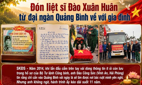 Đón liệt sĩ Đào Xuân Huân từ đại ngàn Quảng Bình về với gia đình