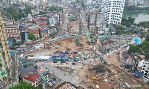 Ga ngầm Vành đai 1 triển khai tường vây sâu 42m