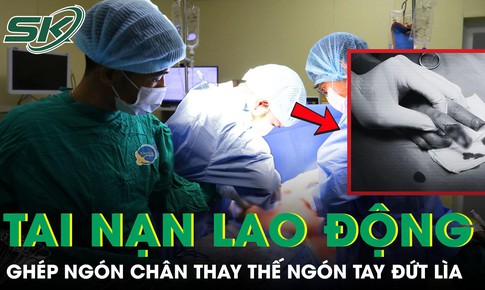 Nữ công nhân bị đứt lìa ngón tay do máy cắt giấy, phải ghép ngón chân thay thế