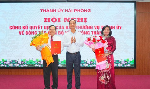 Hải Phòng công bố quyết định về công tác cán bộ 