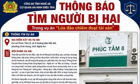 Công an tìm người từng mua gói 'điều trị xương khớp' tại cơ sở Phúc Tâm 8