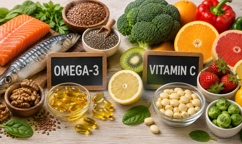 Tác dụng khi bổ sung omega-3 và vitamin C