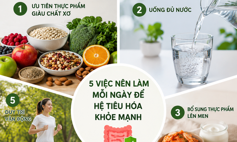 5 việc nên làm mỗi ngày để hệ tiêu hóa khỏe mạnh hơn