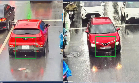 Hà Nội: Tài xế gắn 2 biển số khác nhau bị 'bắt bài' bởi camera AI