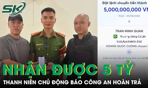 Tài khoản bất ngờ nhận được 5 tỷ, thanh niên chủ động báo công an hoàn trả