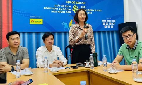 Gần 150 vận động viên tranh tài Giải vô địch bóng bàn quốc gia Báo Nhân dân lần thứ 44