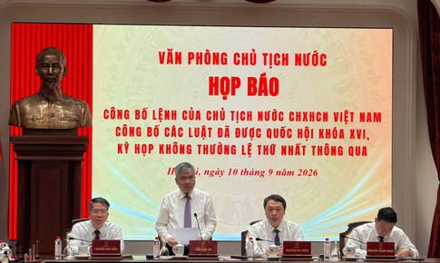 Công bố Lệnh của Chủ tịch nước đối với 15 luật được Quốc hội thông qua