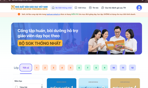 Nhà xuất bản Giáo dục Việt Nam cung cấp sách giáo khoa điện tử miễn phí
