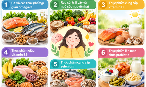 6 nhóm thực phẩm hỗ trợ cải thiện tâm trạng ở người trầm cảm