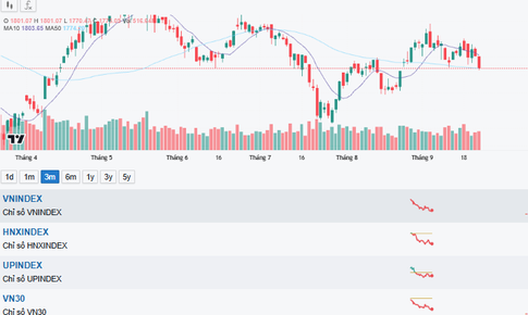 Khối ngoại xả gần 1.000 tỷ đồng phiên 24/9 trên VN-Index