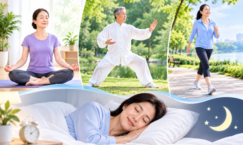Yoga, thái cực quyền và đi bộ có thể giúp ngủ ngon hơn