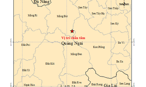 Quảng Ngãi động đất mạnh 3.8 độ