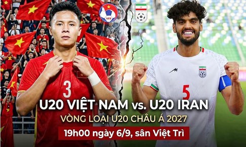 Kênh và link xem trực tiếp U20 Việt Nam vs U20 Iran tối 6/9