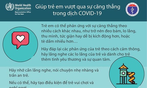 Infographic Gi&#250;p trẻ em vượt qua sự căng thẳng trong dịch COVID-19