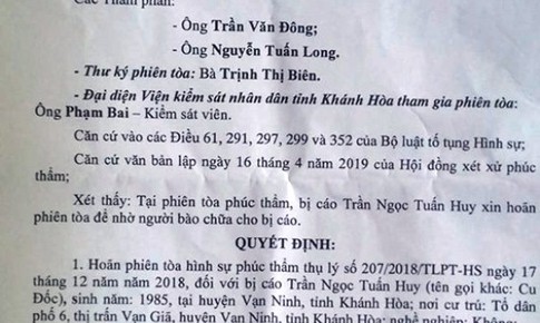 T&#242;a li&#234;n tục ho&#227;n, bị hại bất an v&#224; mong xử nghi&#234;m