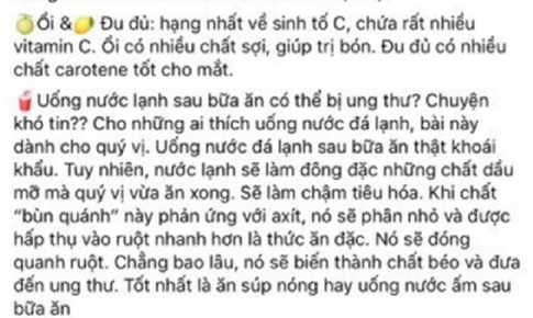 &quot;Uống nước lạnh, ăn tr&#225;i c&#226;y khi đ&#243;i&quot; - chuy&#234;n gia dinh dưỡng n&#243;i g&#236;?