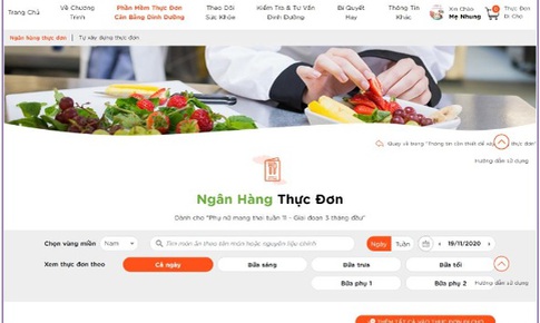 Bộ Y tế triển khai sử dụng phần mềm x&#226;y dựng thực đơn c&#226;n bằng dinh dưỡng