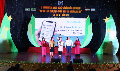 Jio Health nhận giải thưởng Top 100 sản phẩm, dịch vụ tốt nhất cho gia đình và trẻ em