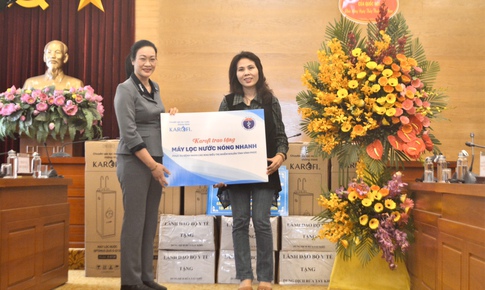 Karofi đồng hành cùng Bộ Y tế tặng máy lọc nước cho bệnh viện điều trị COVID-19