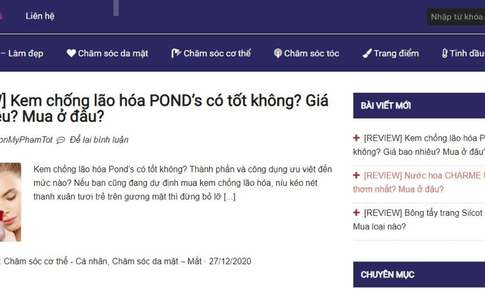 Chonmyphamtot.com - website dành riêng cho các tín đồ làm đẹp