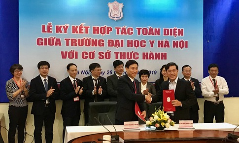 Đẩy mạnh mối quan hệ Viện- Trường: Đại học Y H&#224; Nội k&#253; kết hợp t&#225;c to&#224;n diện th&#234;m 15 bệnh viện