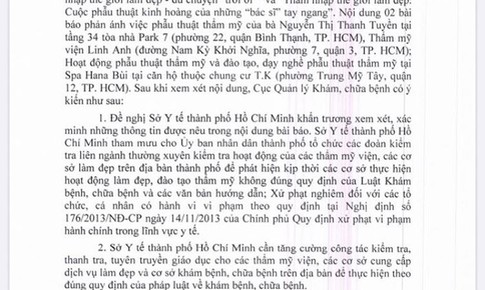 Làm rõ phản ánh "Cuộc phẫu thuật kinh hoàng của những bác sĩ tay ngang"